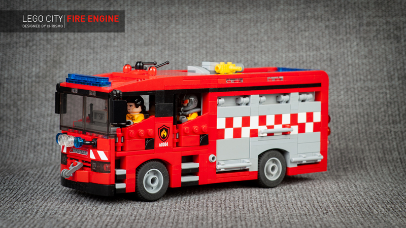 how to make a lego fire truck